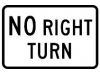 No Right Turn Legend