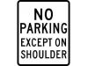 No Parking except on shoulder