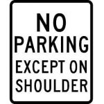 No Parking except on shoulder