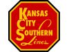 Kansas City Southern yellow on red