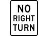 Large No Right Turn