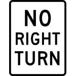 Large No Right Turn