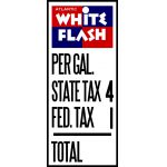 White Flash price sign