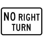 No Right Turn Legend
