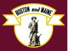 Boston and Maine maroon background
