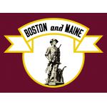 Boston and Maine maroon background